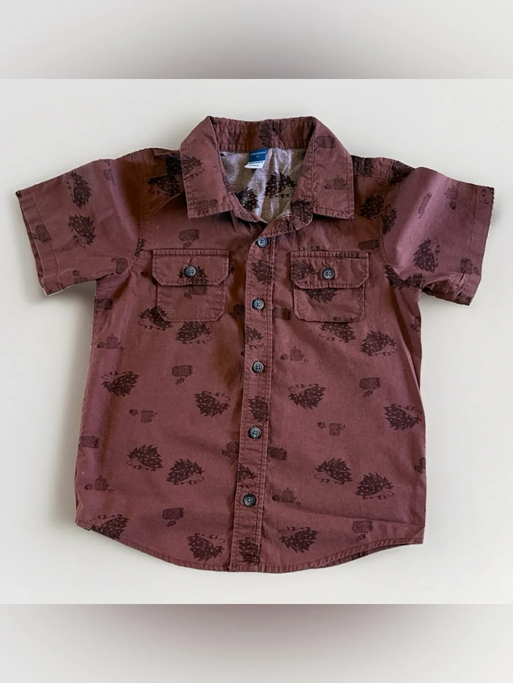 Old Navy Boys 5/5T Button Down Shirt Lot of 3 Short Sleeve Patterned
